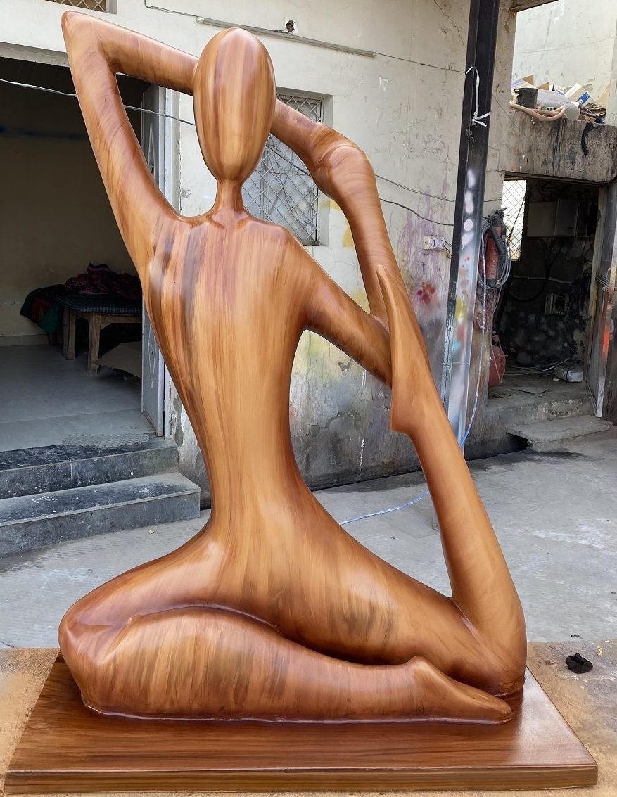 FRP 3D Yoga Sculpture